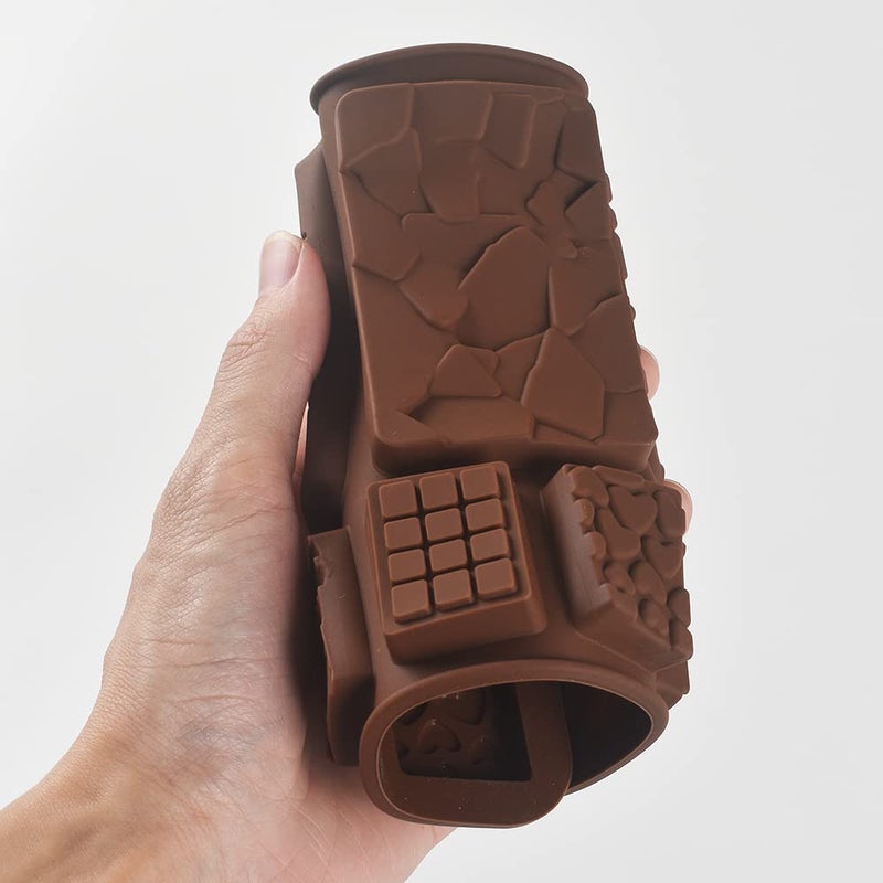 Cozihom Break Apart Silicone Chocolate Molds, Chocolate Bar Molds, Homemade Protein and Energy Bar Molds, 5 Packs - Image 4